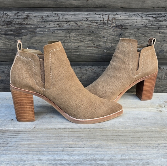 Dolce Vita Sirano Western Boho Suede Block Heel Bootie 9.5M - Picture 4 of 15
